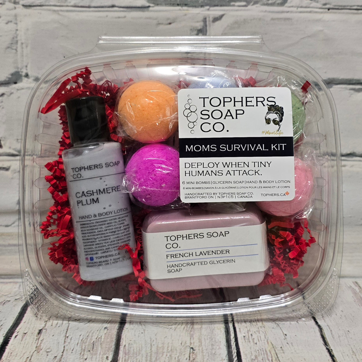Survival Kit Gift Set | Mini Bath Bombs, Lotion & Soap