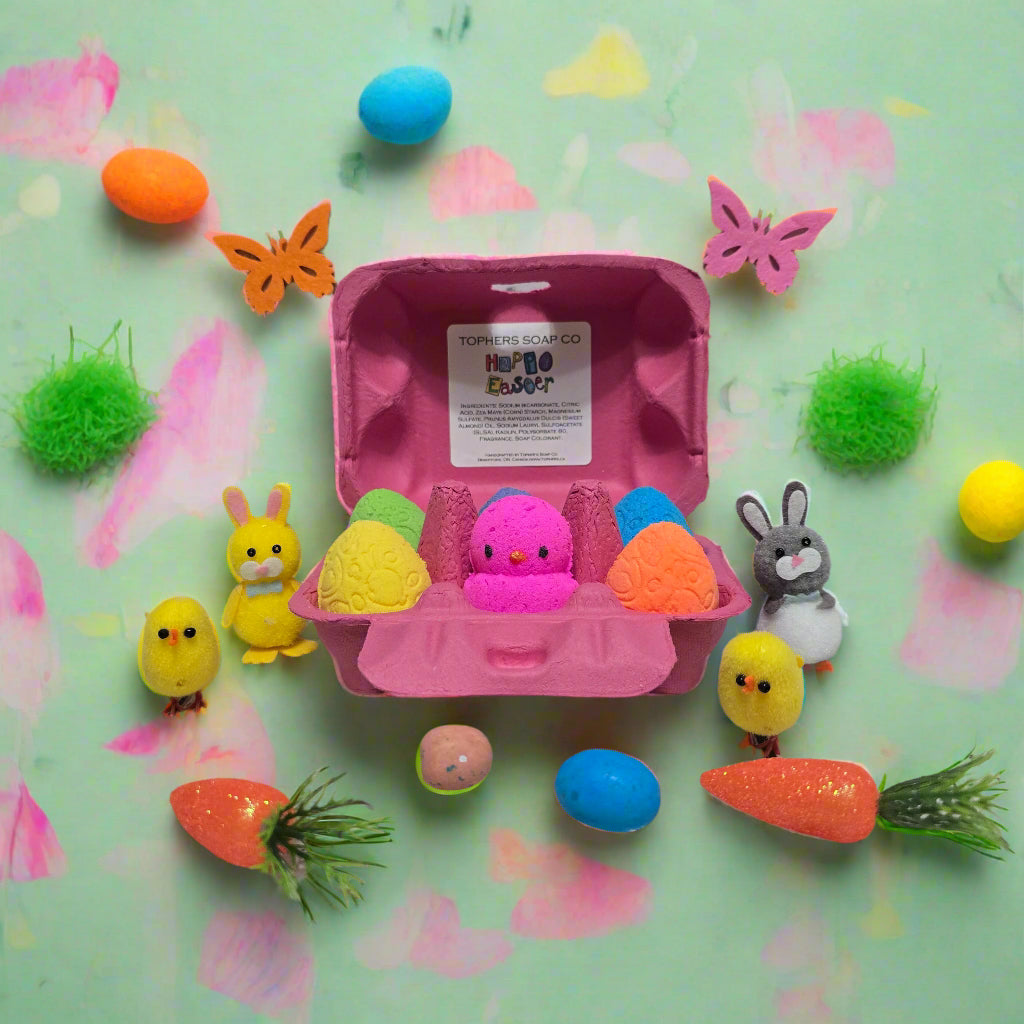 Easter Egg Mini Chick 6 Pack Carton | Foaming Bath Bombs