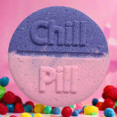 Raspberry Kisses Chill Pill Bath Bomb