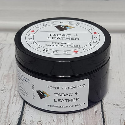 Tabac + Leather Shave Puck