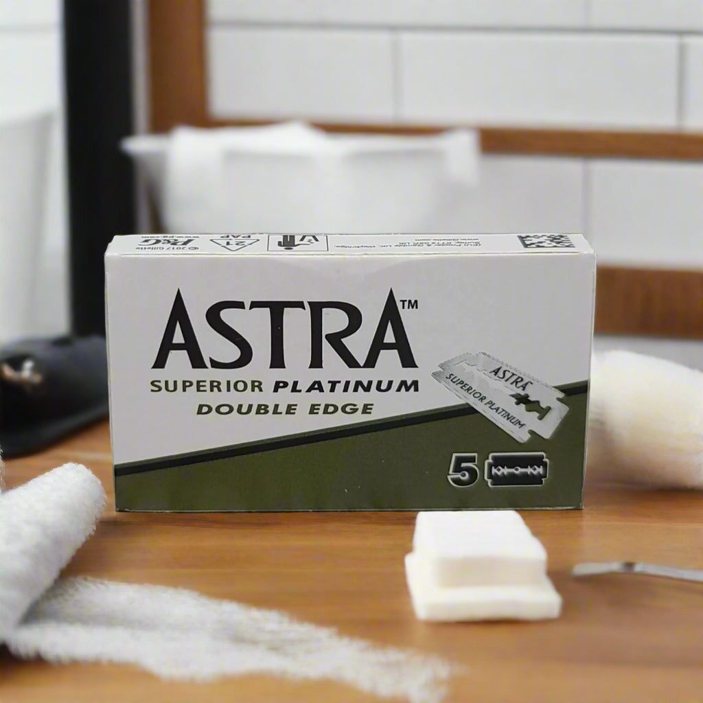 Astra Superior Platinum Double Edge Razor Blades - 5 Blades, Smooth Shave, Available in Brantford, Ontario, Canada