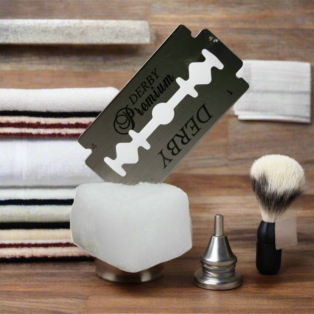Derby Premium Double Edge Razor Blades - 5 Blades, Chromium-Ceramic-Platinum-Tungsten & Polymer Coated, Available in Brantford, Ontario, Canada