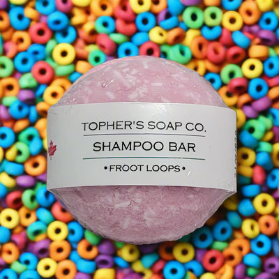 Topher's Soap Co. Froot Loops Shampoo Bar - Solid Hair Shampoo, Made in Brantford, Ontario, Canada