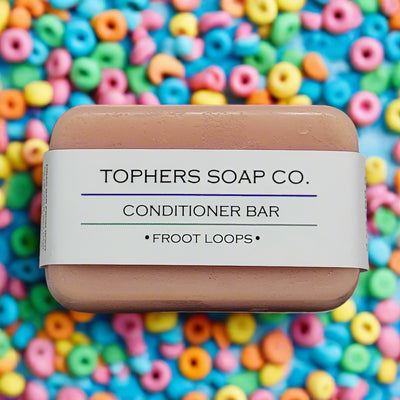Topher's Soap Co. Froot Loops Conditioner Bar - Solid Hair Conditioner, Made in Brantford, Ontario, Canada