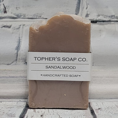 Handcrafted Cold Process Soap | Sandalwood | Tophers Beard and Soap Company