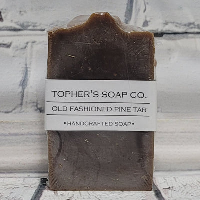 Handcrafted Cold Process Soap | Old Fashioned Pine Tar | Tophers Beard and Soap Company
