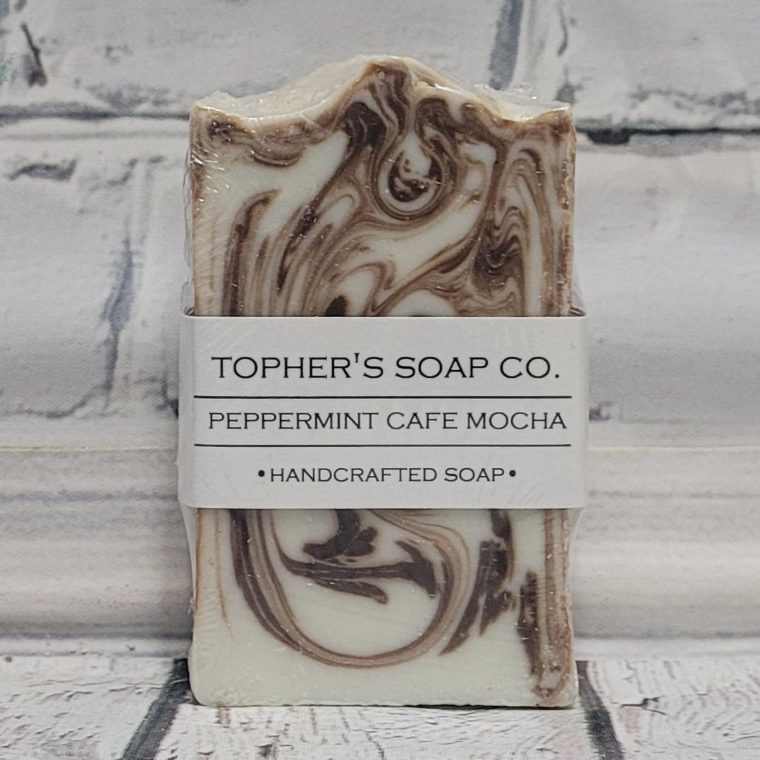 Peppermint Cafe Mocha | Handcrafter Cold Process Soap