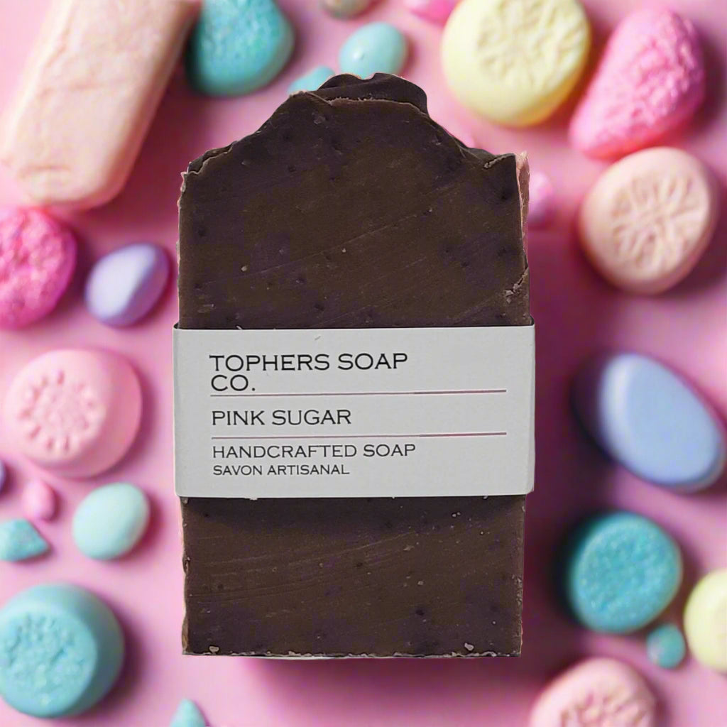 Topher's Soap Co. Pink Sugar Handcrafted Soap - Artisan Soap Bar from Brantford, Ontario, Canada