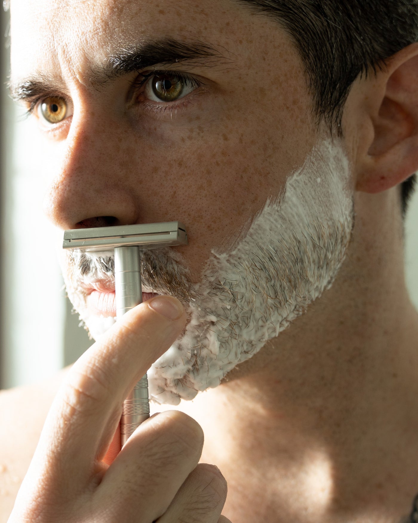 Close Shave with Henson AL13 Double Edge Razor - Tophers Beard and Soap Co. Ontario.