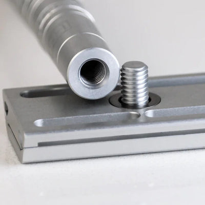 Close-up of Henson AL13 Razor Handle Threading - Tophers Beard and Soap Co.
